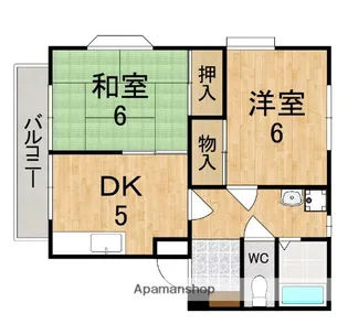 メゾンドールI【2階】の間取り
