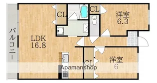 ライオンズマンション富雄D【7階】の間取り