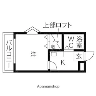 プレアール東生駒【305号室】の間取り