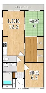 2SLDKの間取り画像