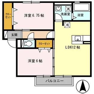 グランシャリオⅠ【1階】の間取り