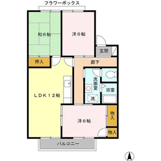 リバーシャトル A棟【2階】の間取り