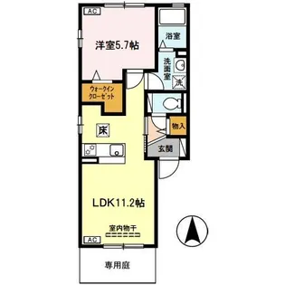 リビングタウン新大宮 A棟【101号室】の間取り