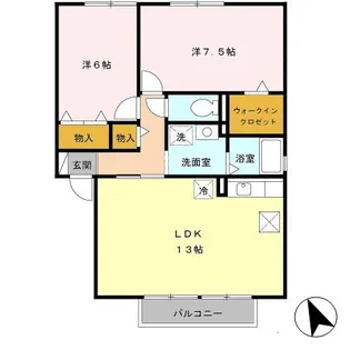 ロイヤルガーデン C棟【1階】の間取り