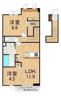竜田テラス【2階】の間取り