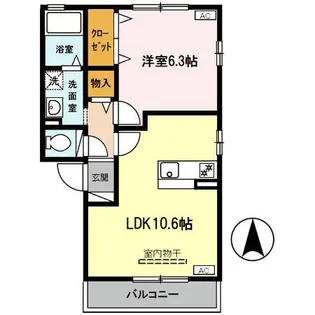 リビングタウン新大宮C【1階】の間取り