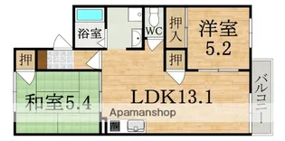 レルム・カミニートD【1階】の間取り