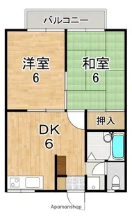 グランディーナ左京Ⅲ【1階】の間取り