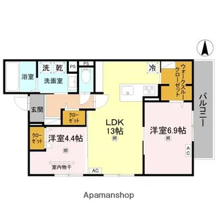 RETORIA瓦口CREST【2階】の間取り