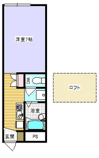 レオパレスBIGRIVER【1階】の間取り