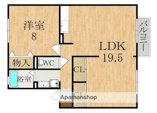 1LDKの間取り画像