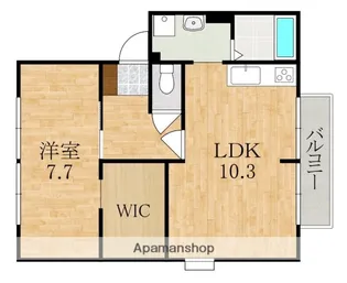 ハイツ光E棟【202号室】の間取り