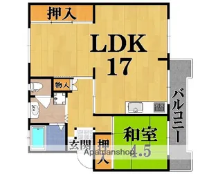西大寺住宅2号棟【4階】の間取り