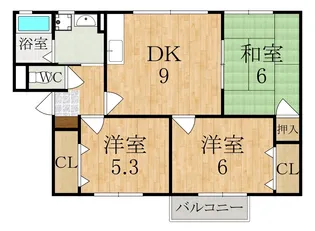 3DKの間取り画像