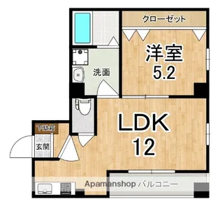 奈良県天理市田井庄町【マンション】の間取り