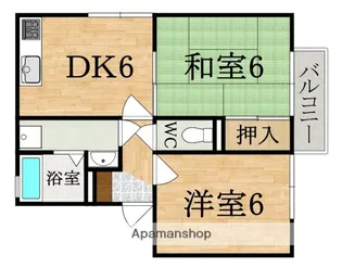 グリーンハイツ東松ケ丘【1階】の間取り