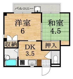 ファミール聖和【1階】の間取り