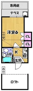 ハイツ法蓮【1階】の間取り
