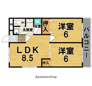 メゾンコンフォール【3階】の間取り