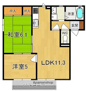 カーサ九条【2階】の間取り