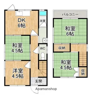 奈良県奈良市南紀寺町3丁目【一戸建】の間取り
