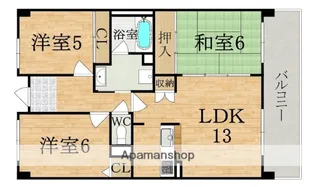 オーク・ステージ八木【3階】の間取り