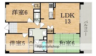 オーク・ステージ八木【4階】の間取り