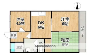 エクレール大安寺【2階】の間取り