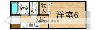 ジョイフル東生駒A棟【2階】の間取り