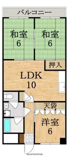 第5サンコウハイツ【2階】の間取り