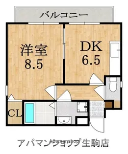 西パレス本町【6階】の間取り