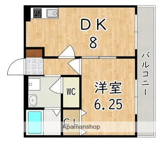 アンプルールクラージュ松長【1階】の間取り