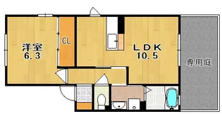 イーストコート【1階】の間取り