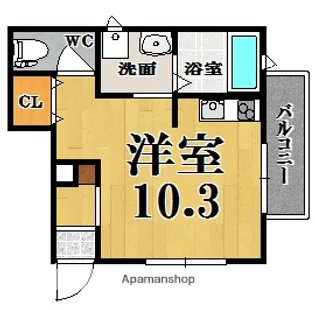 サンライズ尼ヶ辻Pー2【1階】の間取り