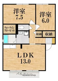 ロイヤルガーデンD棟【2階】の間取り