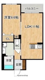 CALME ALLEY (カルムアレイ)【3階】の間取り