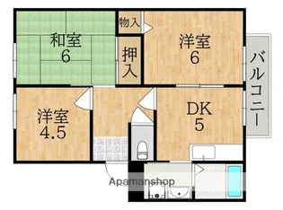 ビバリーヒル学園前C【2階】の間取り