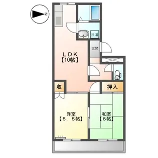 シャンクレール弐番館【107号室】の間取り