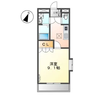 ヒルズ榛見【101号室】の間取り