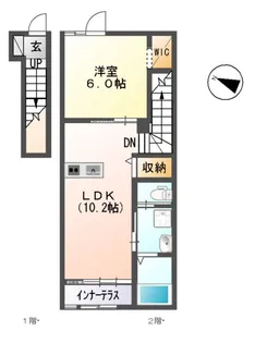 フィーカス メモリア【202号室】の間取り