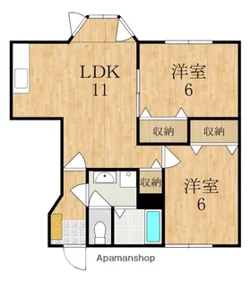 ソレイユ・二階堂 A棟【1階】の間取り