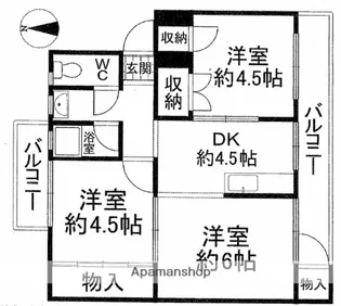 筒井ハイツ【2階】の間取り