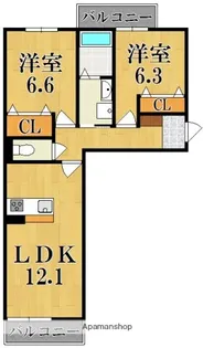 ホリーズII【2階】の間取り