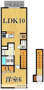 カモミール・西大寺B【2階】の間取り