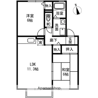 ディアコート【1階】の間取り