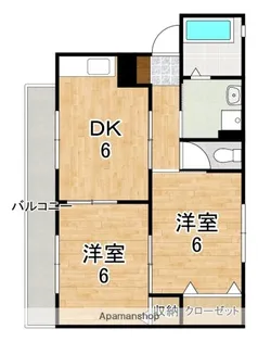 パレ シャルム精華【2階】の間取り