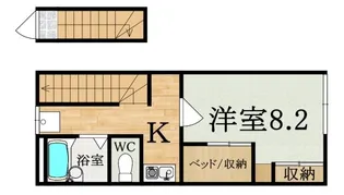 レオパレスクリオネ【207号室】の間取り