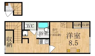 レオパレス山の辺【2階】の間取り