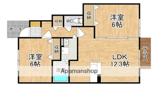 グランモア東九条II【1階】の間取り