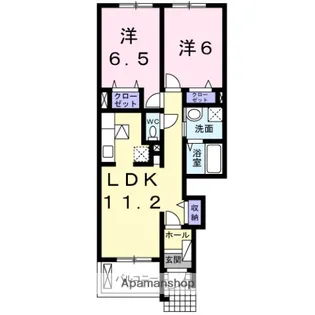 グランド ソレイユ B【1階】の間取り